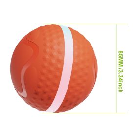 Smart Interactive Dog Toys, Automatic Moving Ball With Lighting Modes,  Interactive Dog Toys For Dog Enrichment & Stimulation, Motion Activated (Color: Orange)