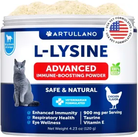 L Lysine For Cats Lysine Powder Supplement 900mg Serving Immune Support For Cats & Kittens Sneezing Runny Nose Squinting W (Option: Artullano)