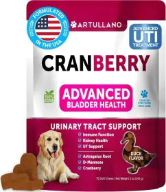 Dog UTI Treatment Cranberry Supplement Bladder Control Urinary Tract Infection Incontinence Pill Bladder Stones UTI Medicine (Option: Artullano)