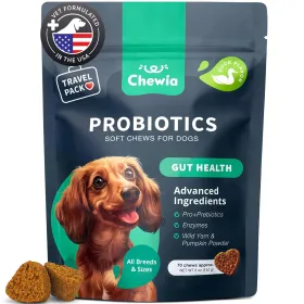 Probiotics For Dogs Support Gut Health Immunity Yeast Balance Itchy Skin Allergies Probiotics And Digestive Enzymes (Option: Chewia)