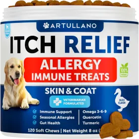 Dog Allergy Relief Chews Itching Skin Relief For Dogs Fish Oil 3 Seasonal Allergies Pills Skin & Coat Anti ItchHot Spots Treatment (Option: Artullano)