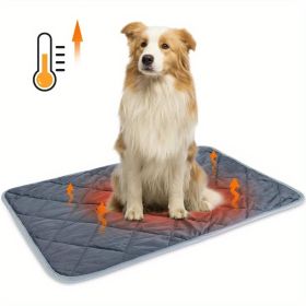 aDog Cat Bed, Cat Dog Non-Slip Mat, Extra Warm Thermal Pet Pad  Self-Heating Cat Mat Warm Thermal Pet Pad Washable Dog Crate Pad Heat Dog Cat Bed (Option: Gray-XL)
